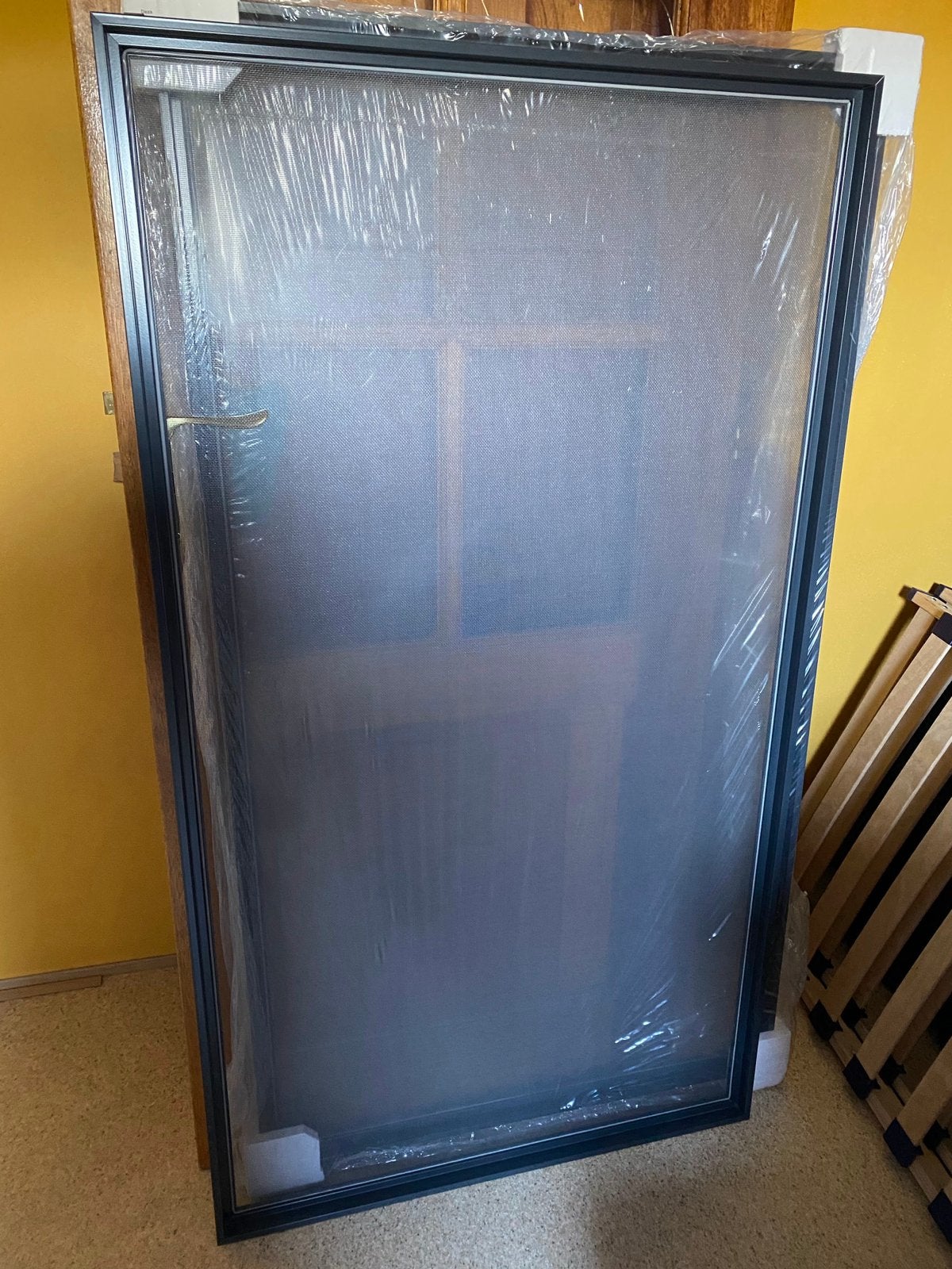 Zo goed als nieuwe inzethor 77,7x141,3 cm draaikiepraam, Doe-het-zelf en Verbouw, Deuren en Horren, Ophalen, Minder dan 80 cm