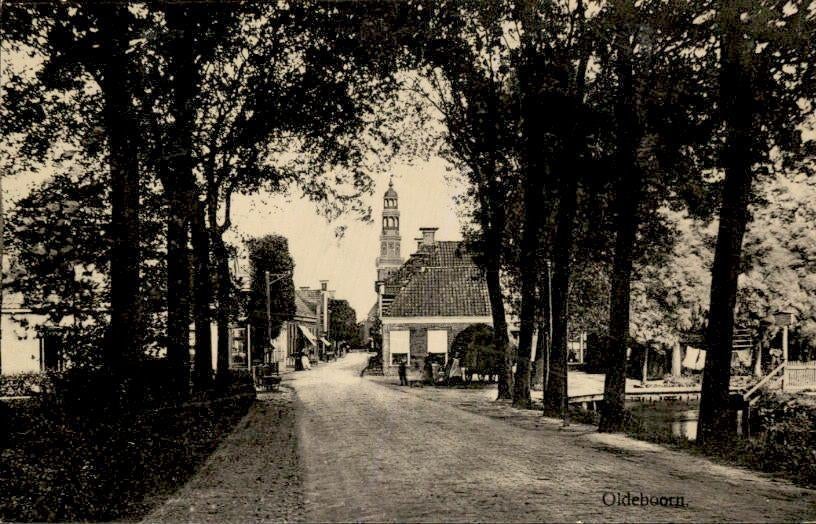 Oldeboorn, Verzamelen, Ansichtkaarten | Nederland, Gelopen, Friesland, Voor 1920, Ophalen of Verzenden