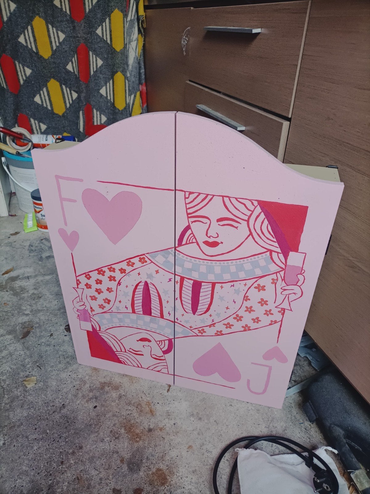 dart kast, Sport en Fitness, Ophalen, Zo goed als nieuw, Dartbord