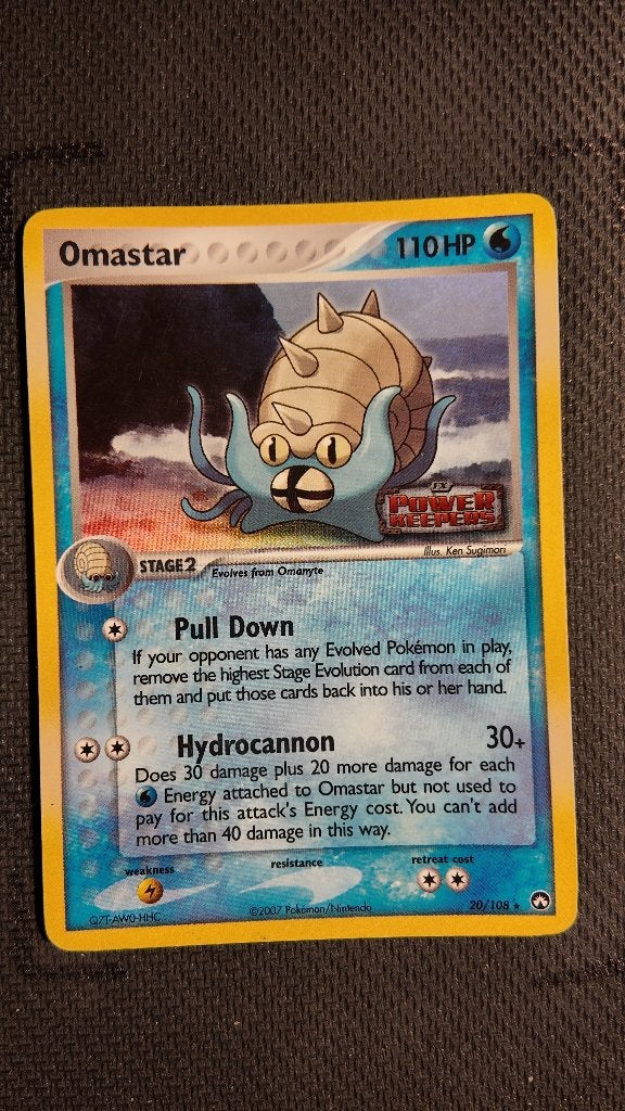 Omastar 20 Power Keepers | Pokemon kaart, Ophalen, Zo goed als nieuw, Losse kaart, Foil