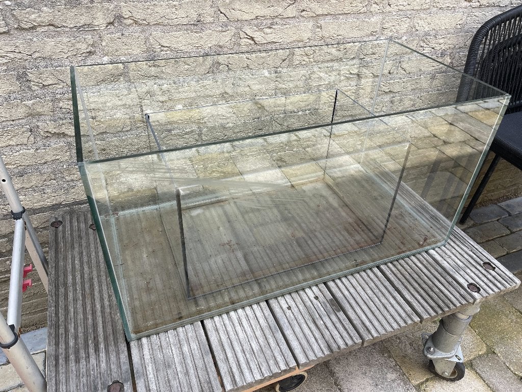 aquarium volglas 80 x 40 x 40 cm. glas 8 mm., Ophalen, Leeg aquarium