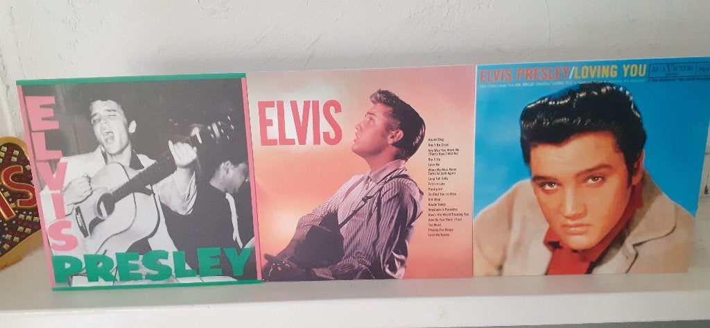 Elvis Presley Schilderijen replica's eerste drie albums, Ophalen of Verzenden, Nieuw, Poster, Artwork of Schilderij