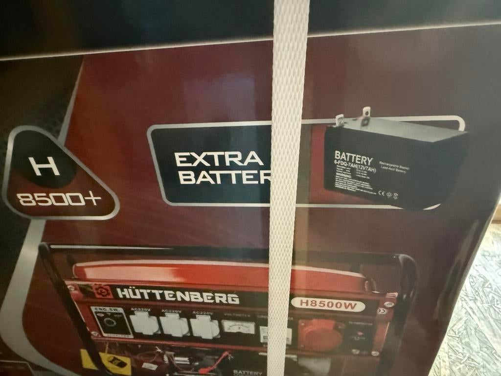 Hütenberg aggregaat, model H8500W Bieden vanaf 170 Euro, Doe-het-zelf en Verbouw, Ophalen of Verzenden, Zo goed als nieuw, Stopcontact