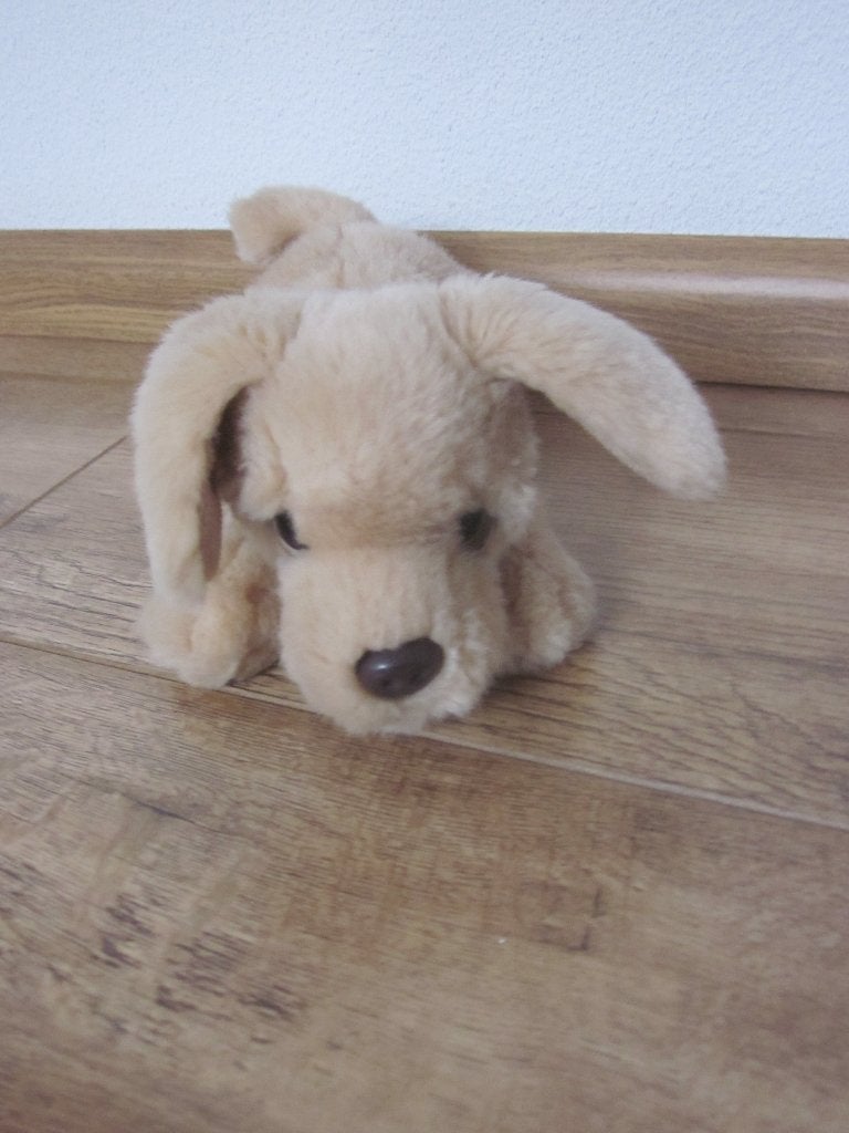 Keel Toys Cuddle Puppies 7561 lichtbruin pluche hond knuffel, Overige merken, Overige karakters, Middelgroot (20 tot 80 cm), Bruin