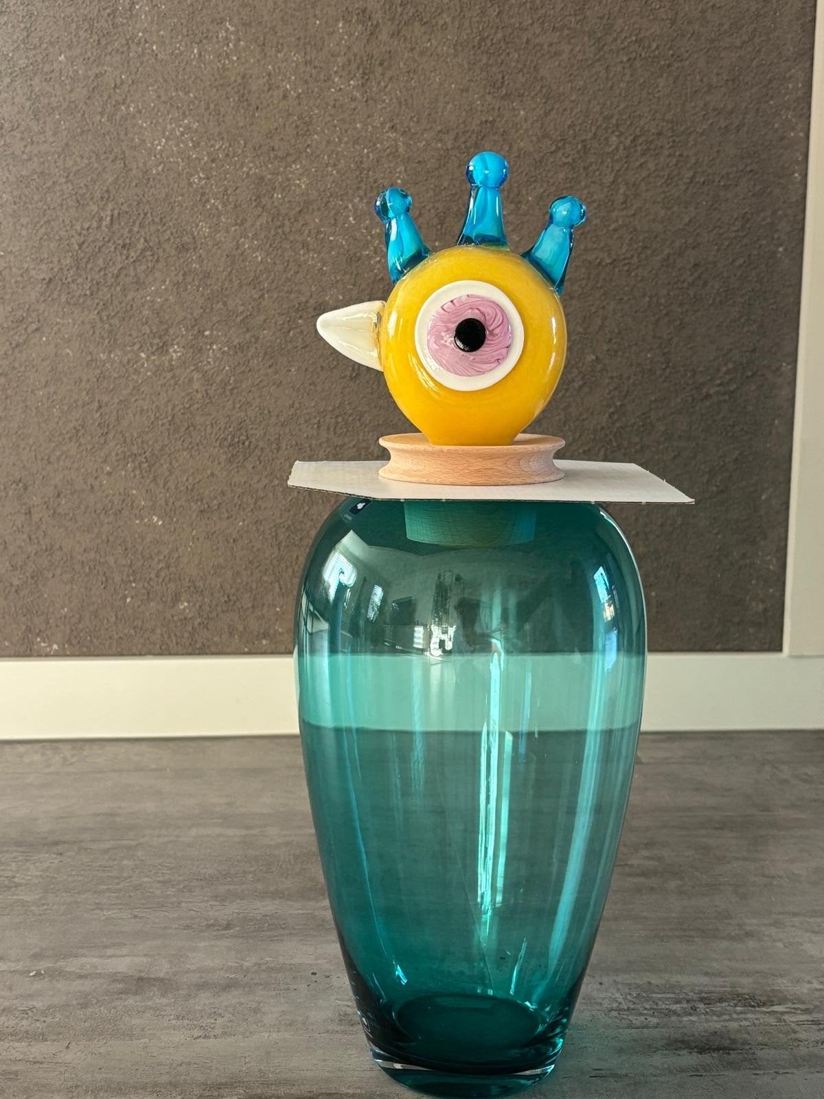 Leonardo Papageno Peppe Vaas met decoratieve dop, Ophalen of Verzenden
