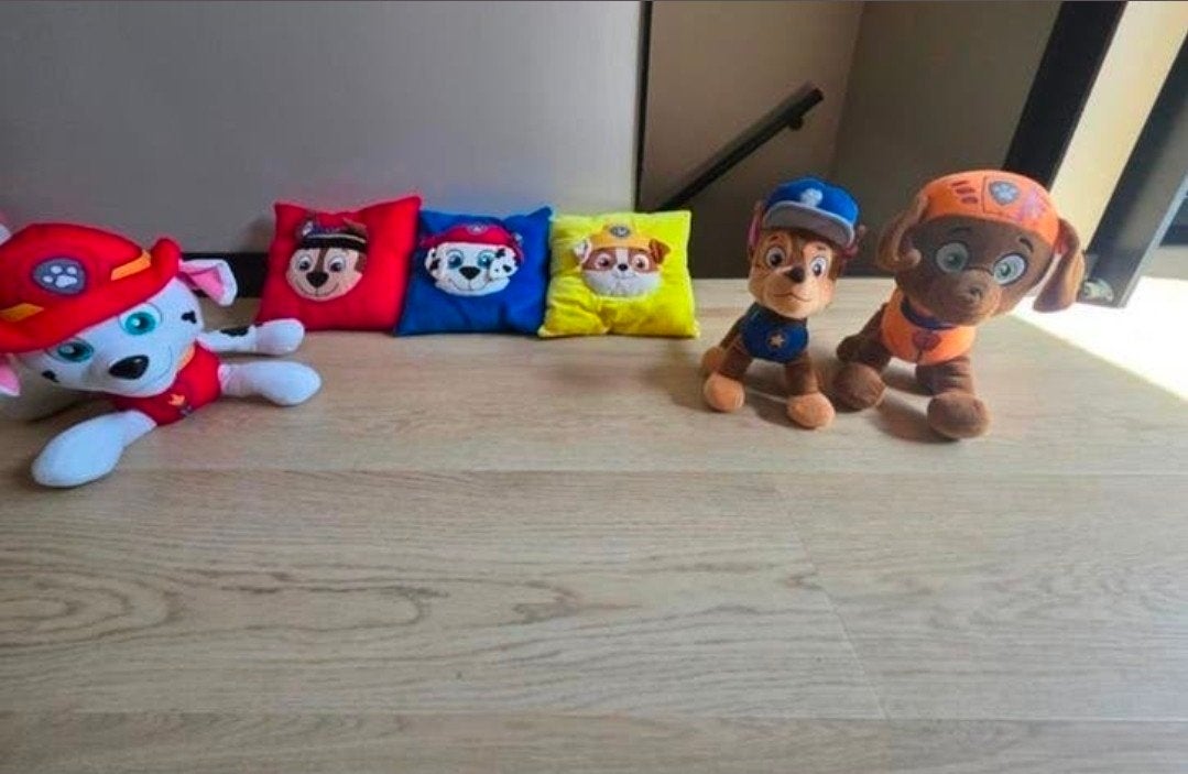mag goedkoop weg! Paw Patrol knuffels en kussentjes set, Gebruikt, Middelgroot (20 tot 80 cm), Meerkleurig, Paw Patrol