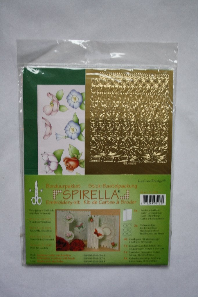 Spirella kaart-borduurpakket groen, Ophalen of Verzenden, Nieuw, Overige thema's, Blanco kaart of Basiskaart