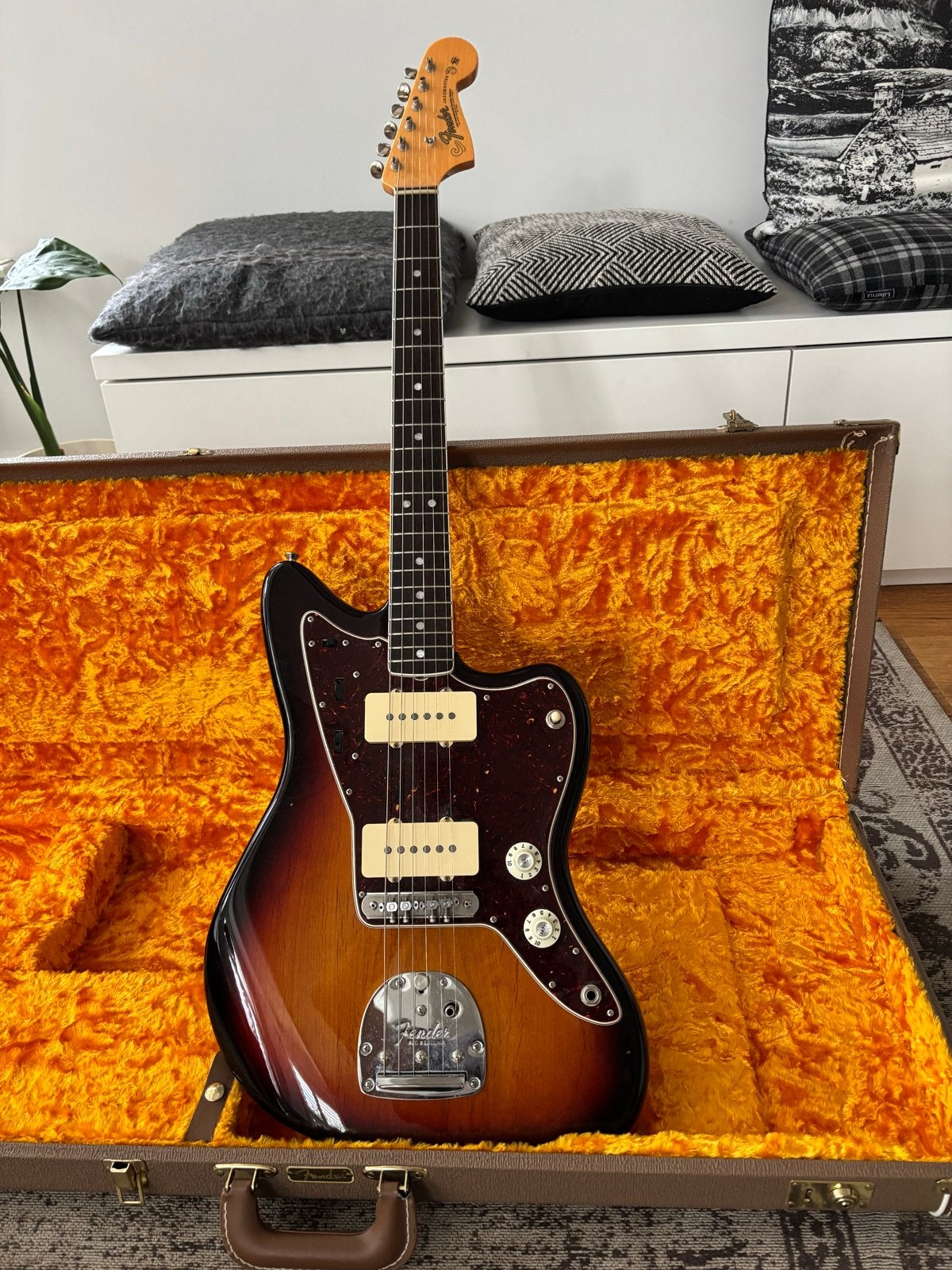 Fender American Original 60’s Jazzmaster Sunburst 2018, Ophalen, Gebruikt, Solid body, Fender