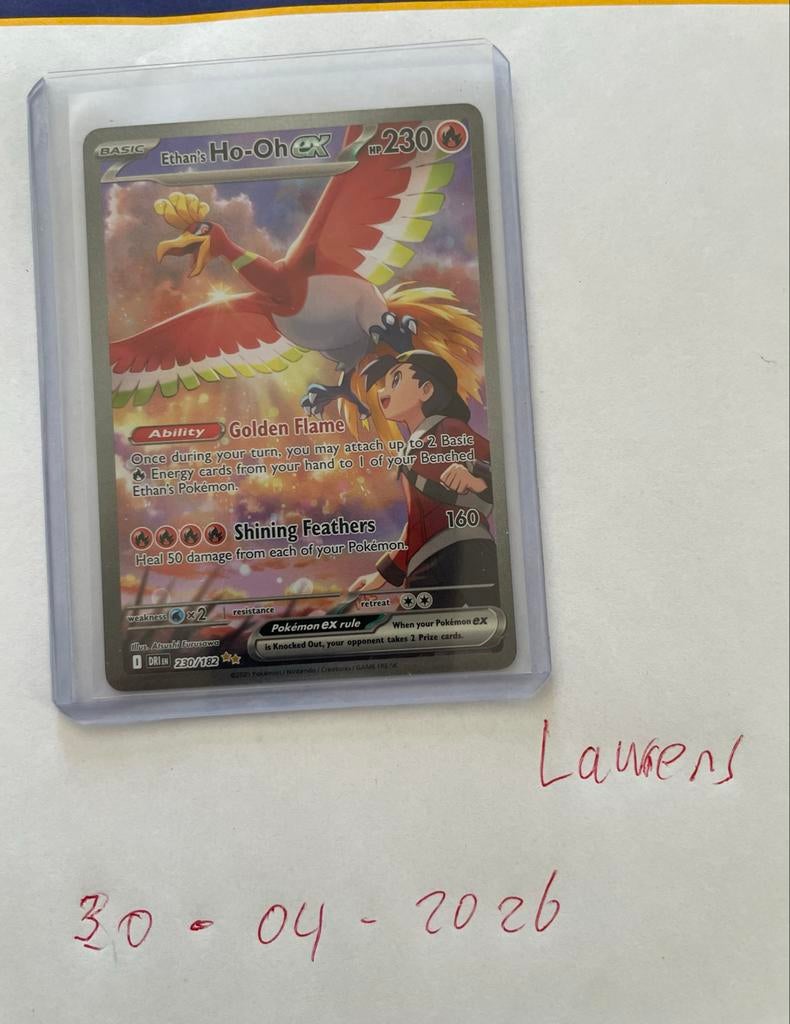 Ethan's Ho-Oh ex - Pokémon Kaart, Ophalen of Verzenden, Zo goed als nieuw, Losse kaart
