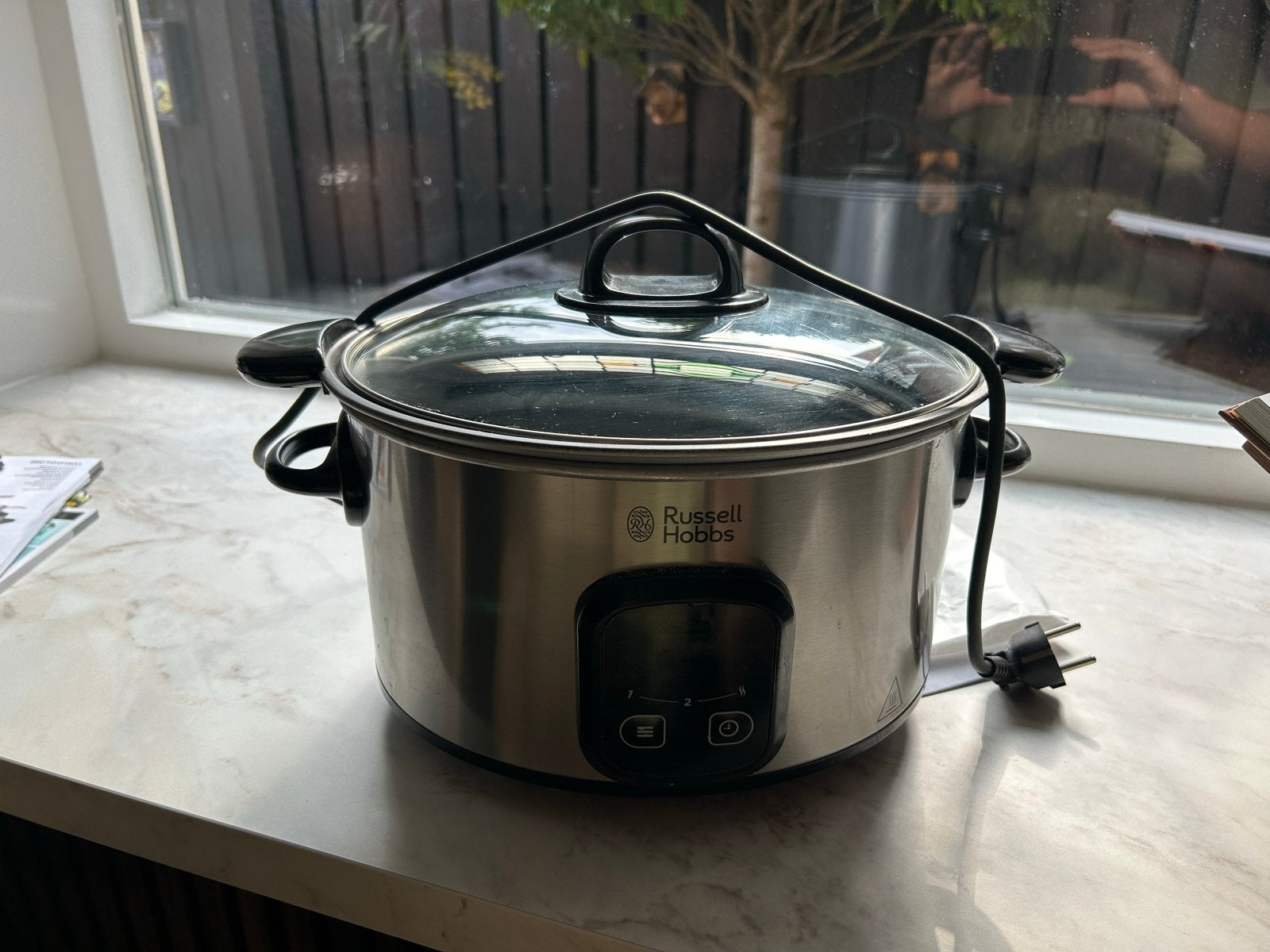 Russell Hobbs Slowcooker - RVS, met timer, Ophalen, Timer, Zo goed als nieuw
