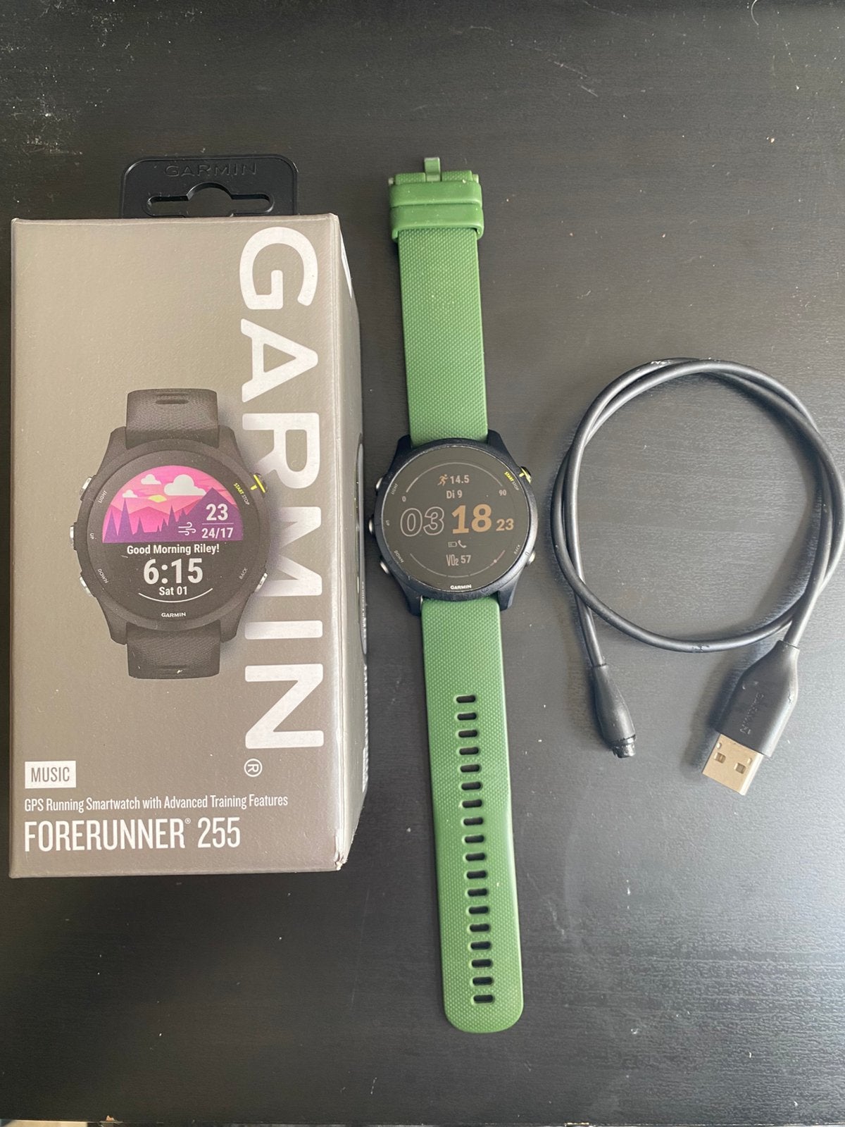 Garmin Forerunner 255 Music, Zwart, Ophalen of Verzenden, Zo goed als nieuw, GPS