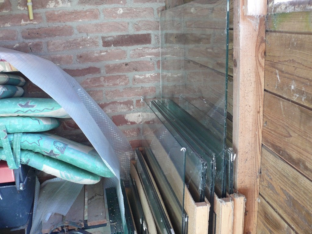 Vitrine deuren en legplaten, Doe-het-zelf en Verbouw, Ophalen, Gebruikt, Minder dan 80 cm, 80 tot 120 cm