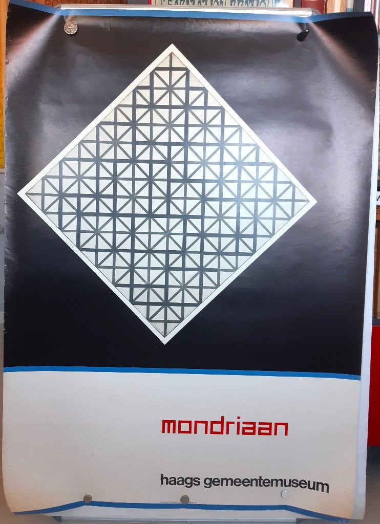 Originele Poster Haags Gemeente Museum Piet Mondriaan, Verzenden, A1 t/m A3, Reclame, Rechthoekig Staand