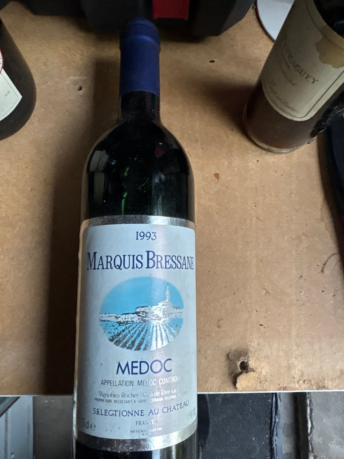 Marquis Bressane Medoc 1993 Rode Wijn, Ophalen of Verzenden, Gebruikt, Frankrijk, Rode wijn