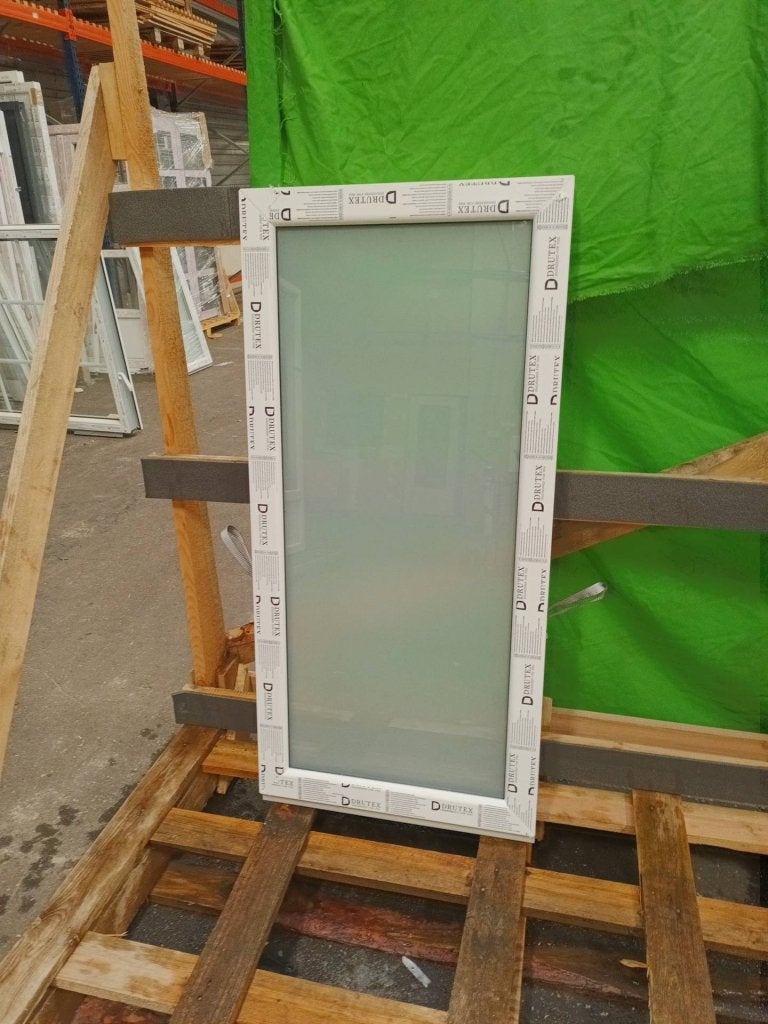 Kunststof Vast kozijn  b61,5 x h128,5 cm Wit  -2400-, Niet ingevuld, Kunststof, Minder dan 75 cm, Raamkozijn