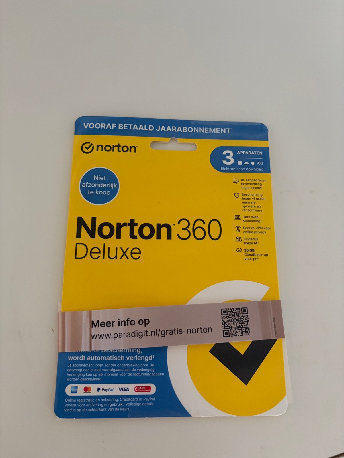 Norton 360 deluxe software, Computers en Software, Antivirus- en Beveiligingssoftware, Ophalen of Verzenden, Nieuw, MacOS