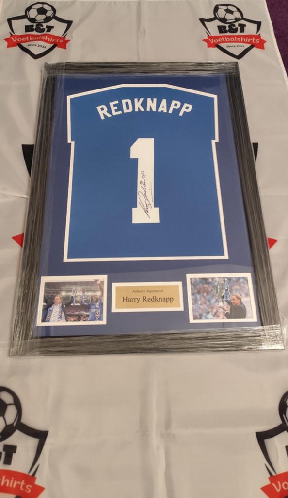 Gesigneerd Harry Redknapp shirt ingelijst, Buitenlandse clubs, Shirt, Info@montagnemoments.com, Verzenden