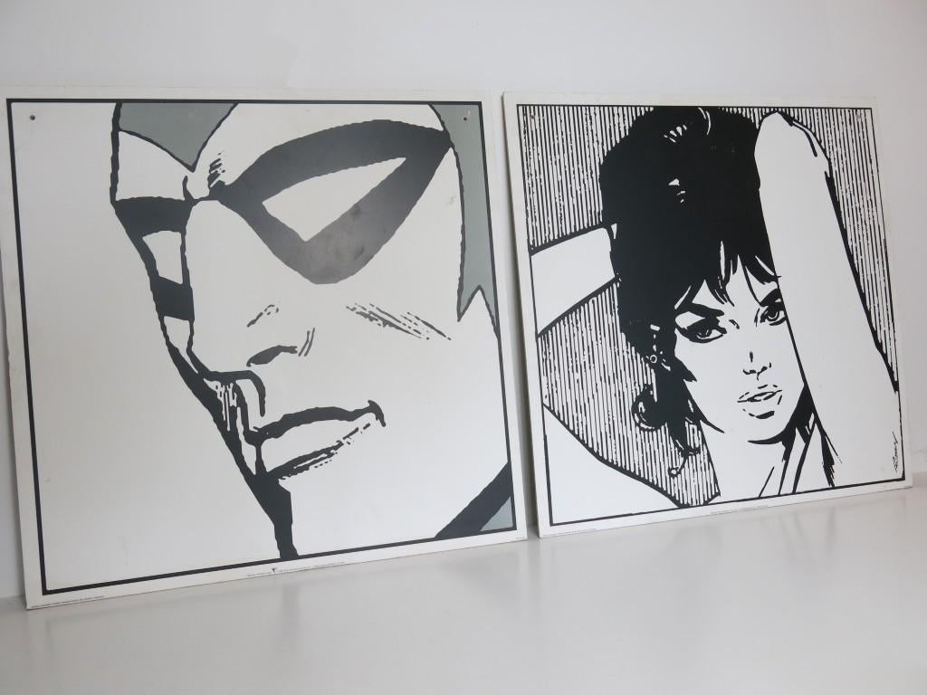 twee vintage Ikea Pop-art kaders Transtrand Ansikten, Antiek en Kunst, Kunst | Schilderijen | Modern, Ophalen of Verzenden
