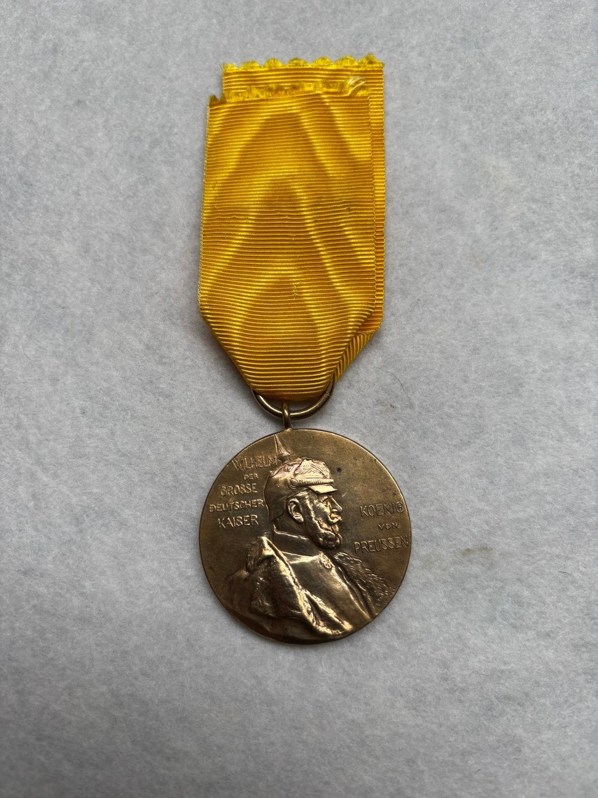 Duitse Wilhelm 1 medaille, Verzamelen, Ophalen of Verzenden, Landmacht, Duitsland, Lintje, Medaille of Wings