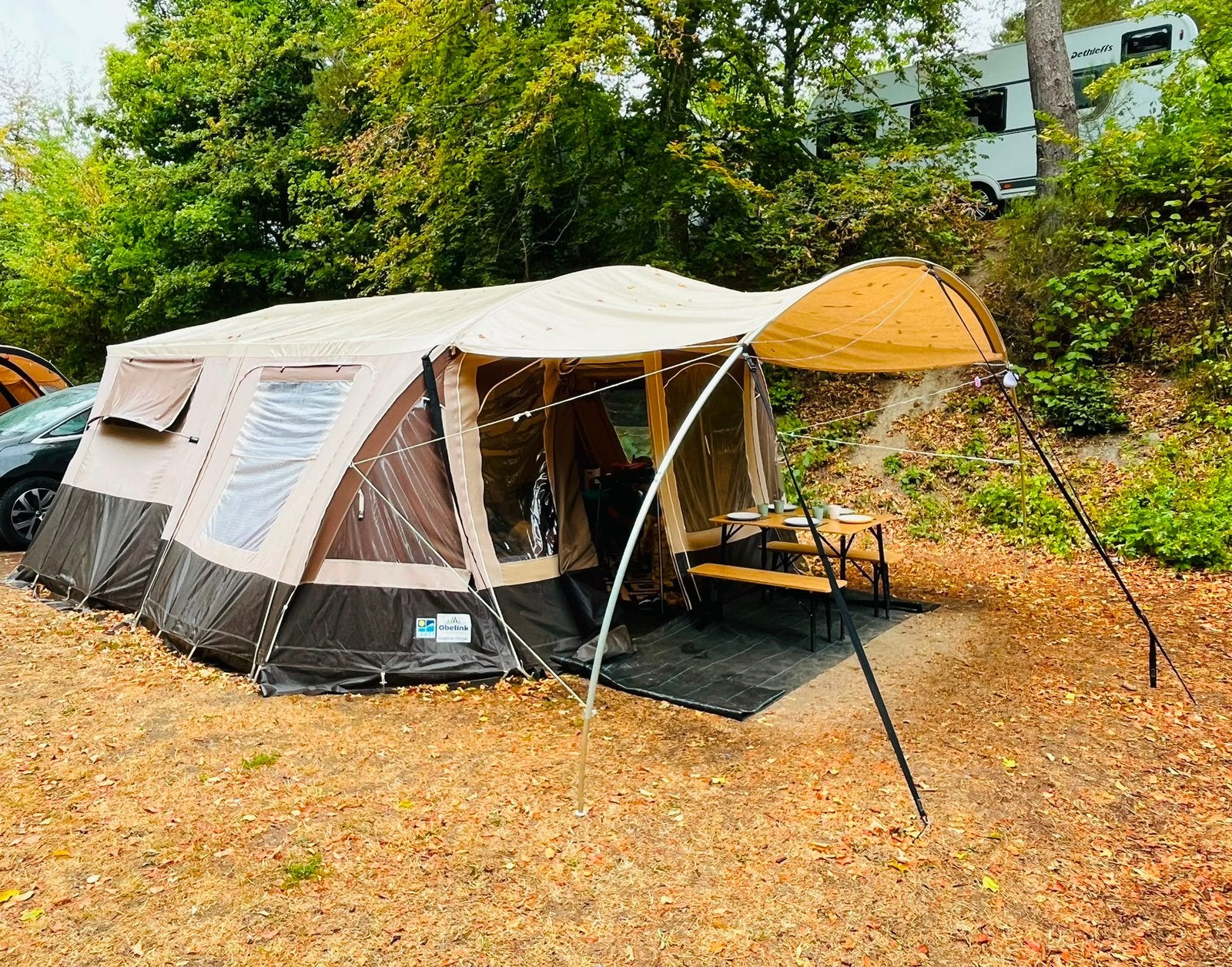 Vouwwagen Jamet Dakota Special Obelink, Caravans en Kamperen, Ophalen, Beige, Jamet, Tot en met 6