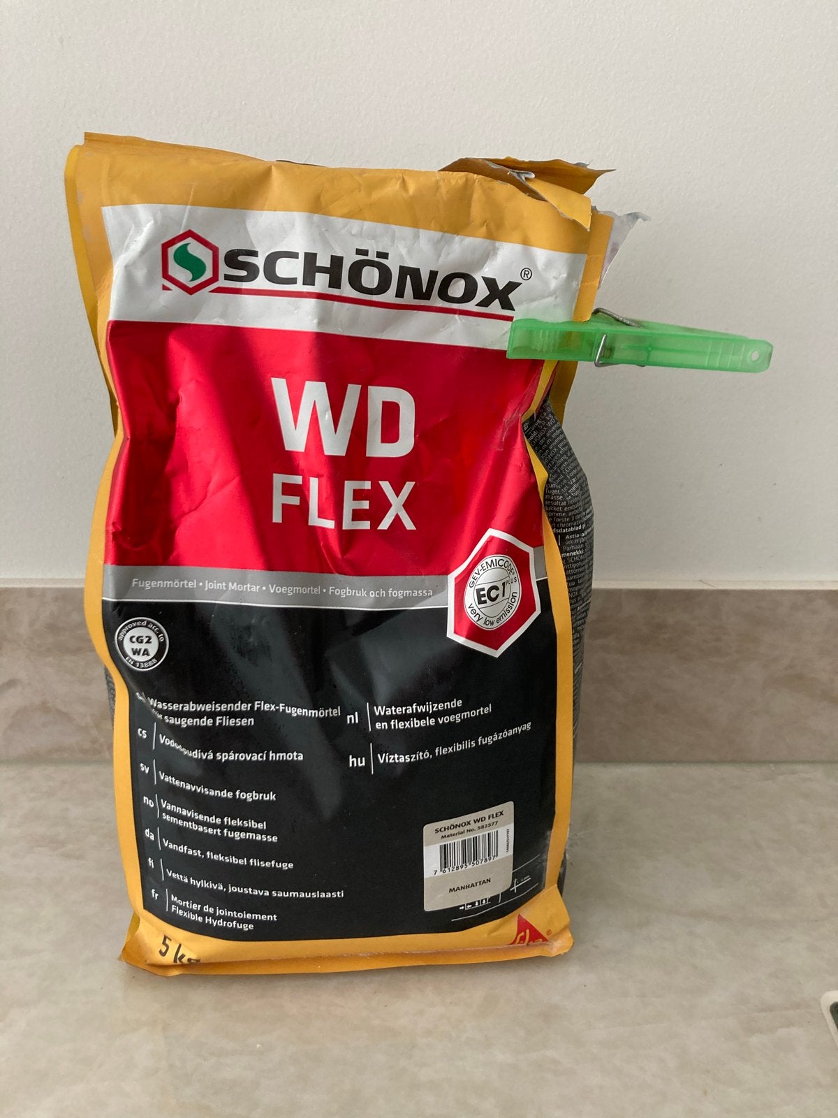 Schönox WD Flex Voegmortel - 5kg, Kleur Manhattan, Overige typen, Zo goed als nieuw, 10 m² of meer, Overige materialen