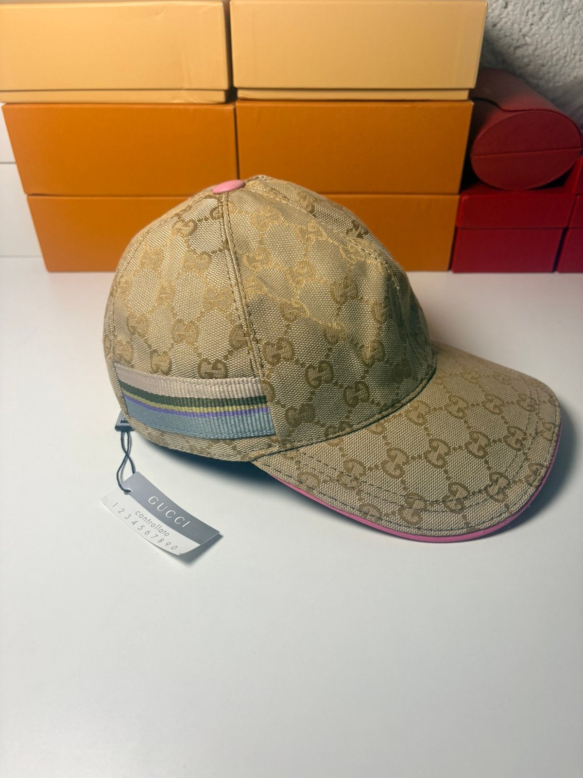 Gucci Pet/Cap Limited Edition Roze, Verzenden, Nieuw, 57 cm (M, 7⅛ inch) of minder, Pet