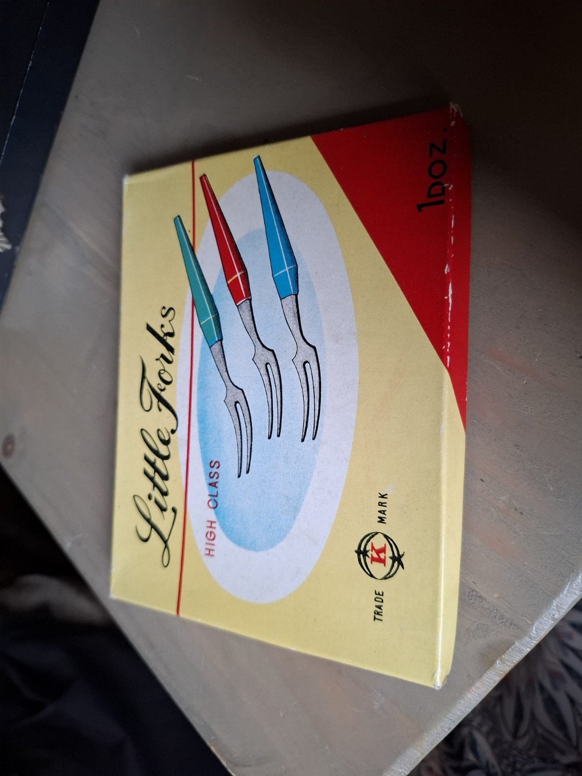 Vintage 'Little Forks' cocktailvorkjes in originele doos, Ophalen