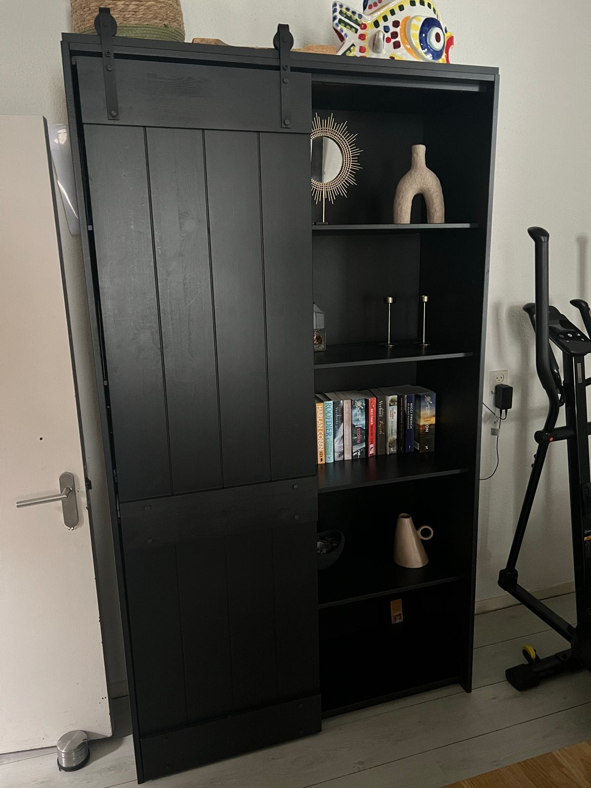 Stoere WOOOD kast met schuifdeur, Ophalen, Gebruikt, 200 cm of meer, 50 tot 100 cm