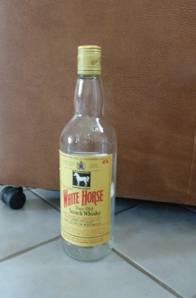 vintage fles scotch whisky - White Horse, Verzamelen, Ophalen of Verzenden, Zo goed als nieuw, Verpakking