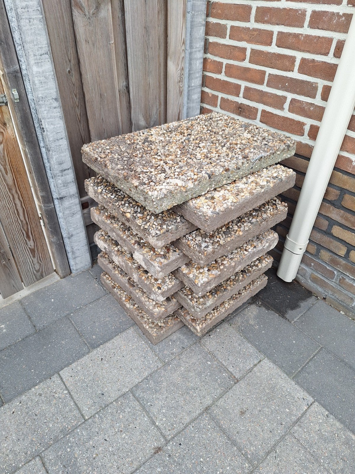 grindtegels, Tuin en Terras, Ophalen, Gebruikt, Overige materialen, Terrastegels