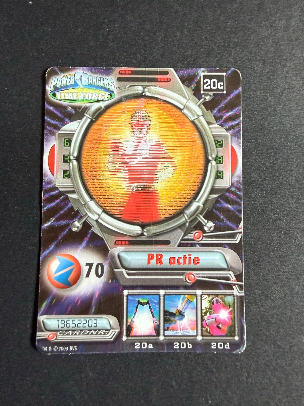 Power Rangers Time Force TV Cards - Rode Ranger, Ophalen of Verzenden, Gebruikt, Losse kaart