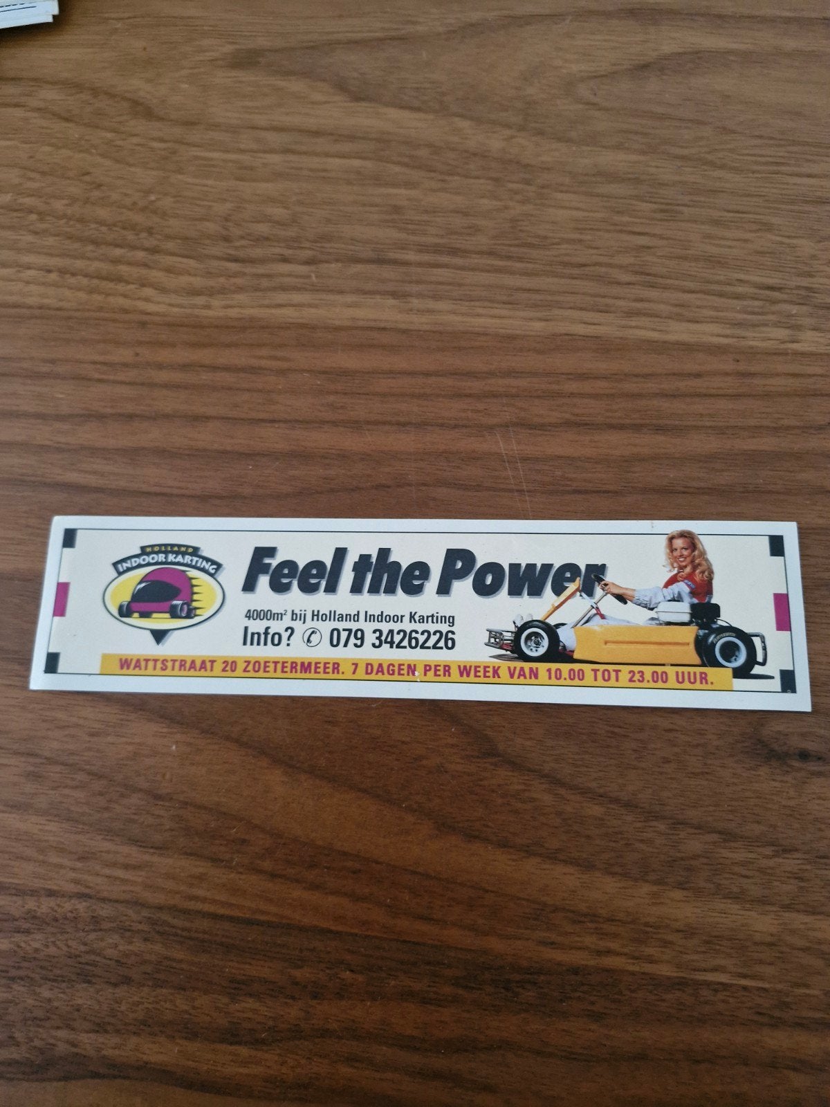 305 Sticker Holland Indoor Karting Zoetermeer - Feel the Pow, Ophalen of Verzenden, Nieuw, Sport