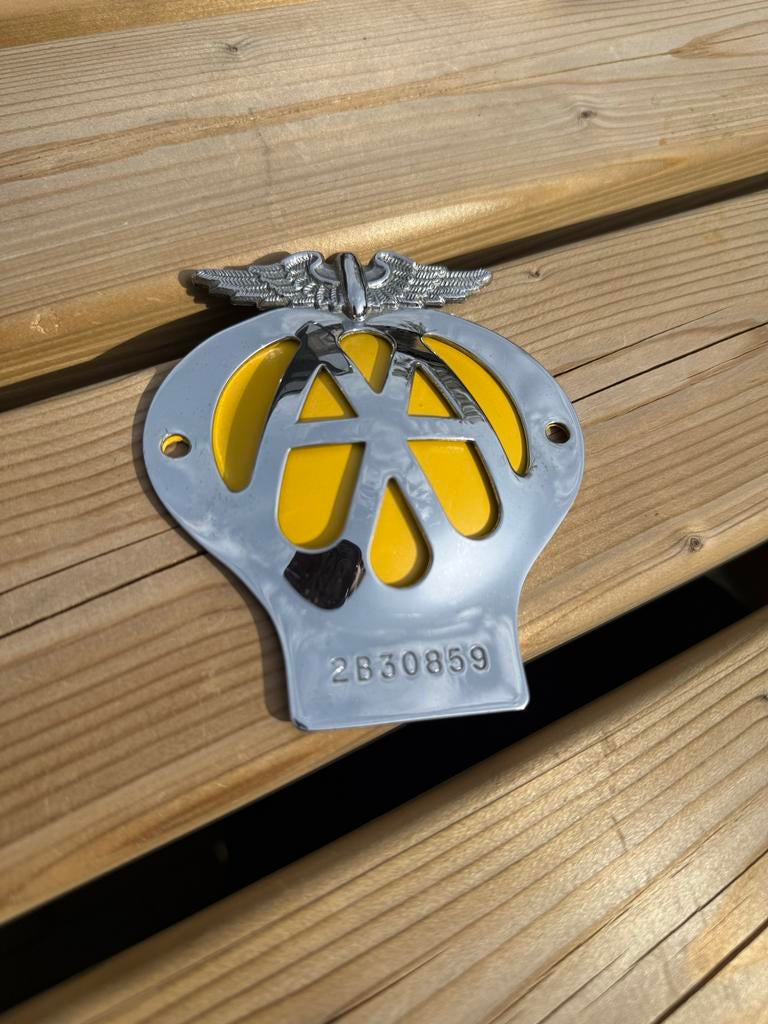 AA Badge - Engelse wegenwacht Embleem, Auto diversen, Auto-accessoires, Ophalen of Verzenden, Zo goed als nieuw