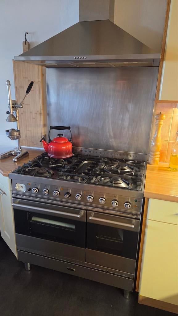 Boretti luxe gasfornuis met dubbele oven en 5 pitten, Ophalen, Gebruikt, 60 cm of meer, Gas