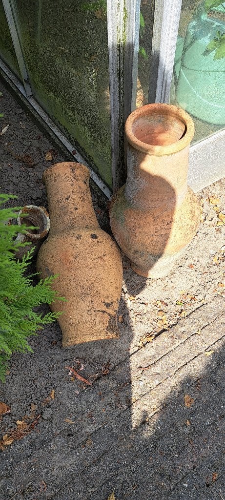 terracotta vazen, Huis en Inrichting, Woonaccessoires | Vazen, Ophalen, Gebruikt