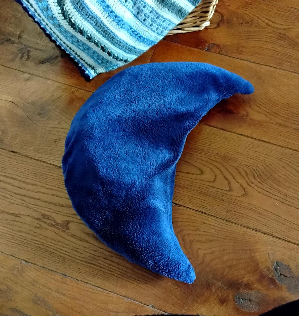 Kussen in de vorm van een halve maan - blauw, Ophalen of Verzenden, Gebruikt, Blauw, Overige vormen