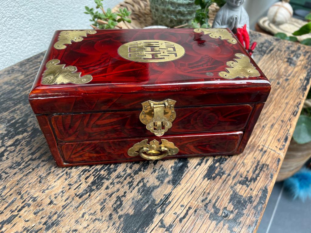 Chinese sieraden juwelen kist box doos chinees aziatisch, Ophalen of Verzenden