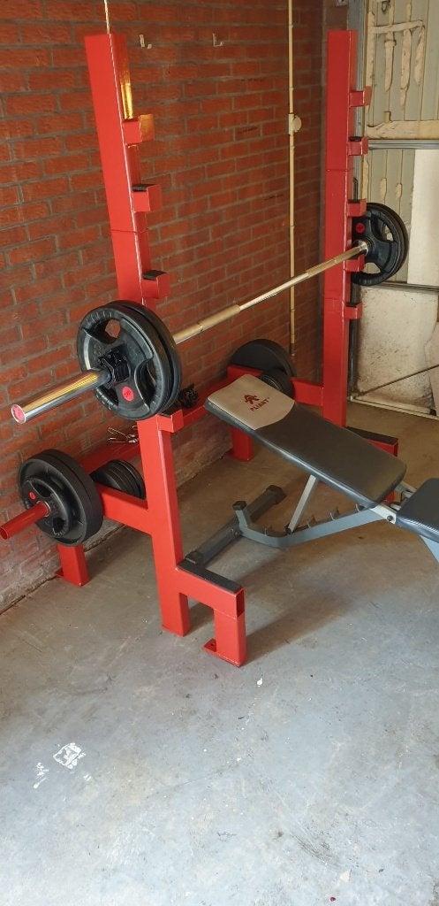Squat rack / Bench press, Sport en Fitness, Fitnessmaterialen, Ophalen, Gebruikt, Rug, Overige typen