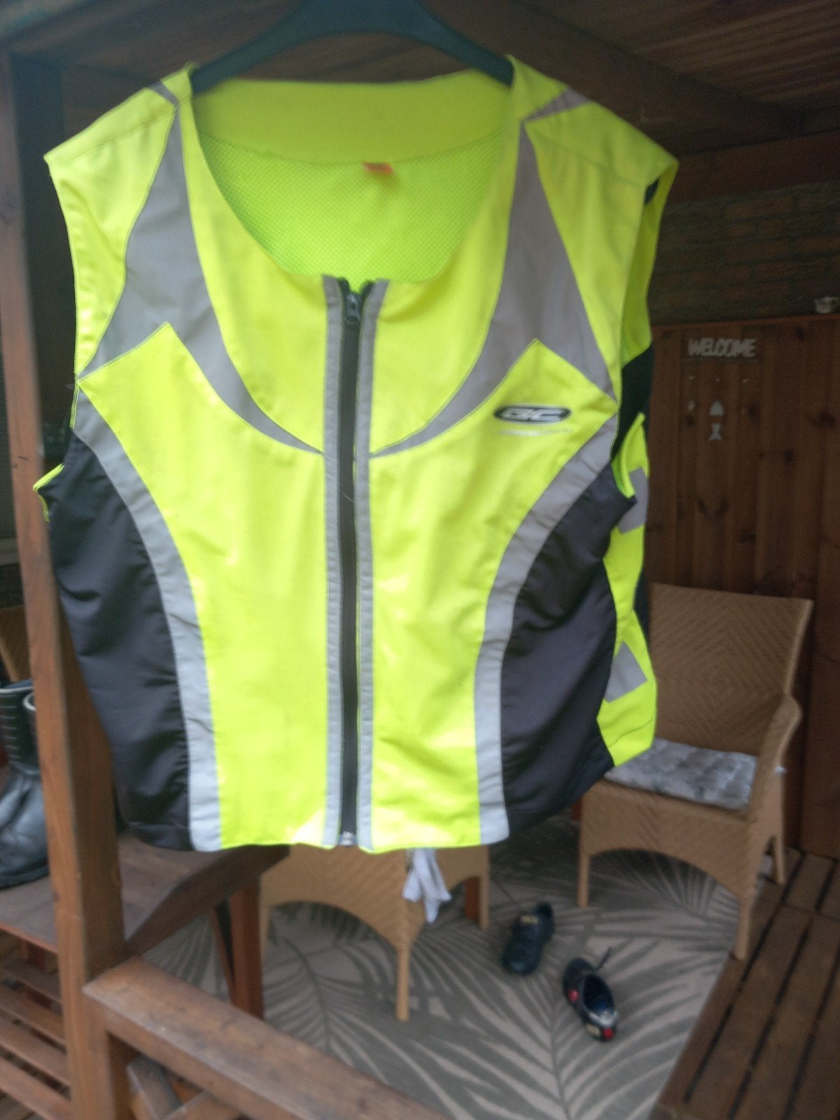 Opvallend Geel Motorvest - maat XL, Overige typen, Ophalen of Verzenden, Tweedehands, Heren