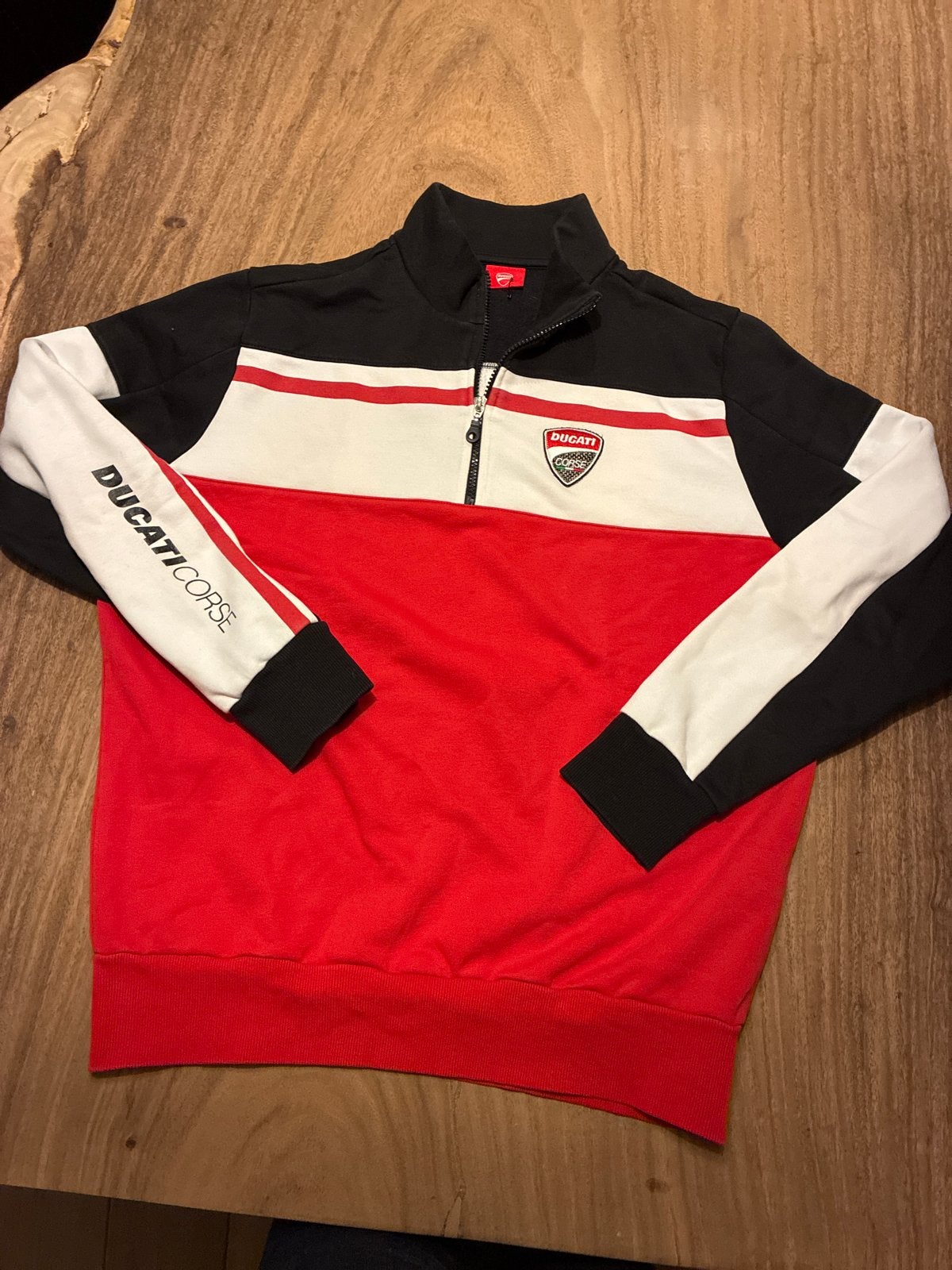 Ducati Corse sweater met rits L, Ophalen of Verzenden, Zo goed als nieuw, Overige maten, Zwart
