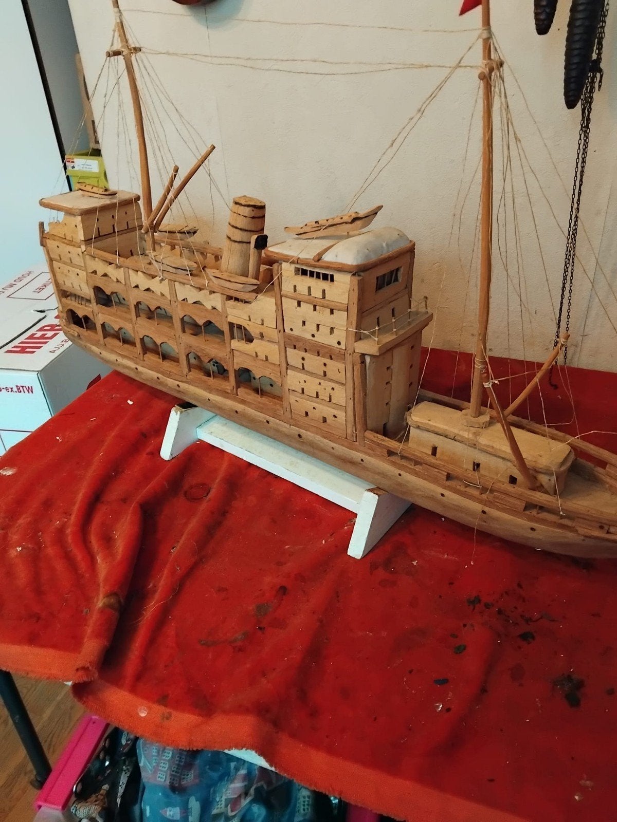 grote houten boot moet zelf een project van maken, Ophalen