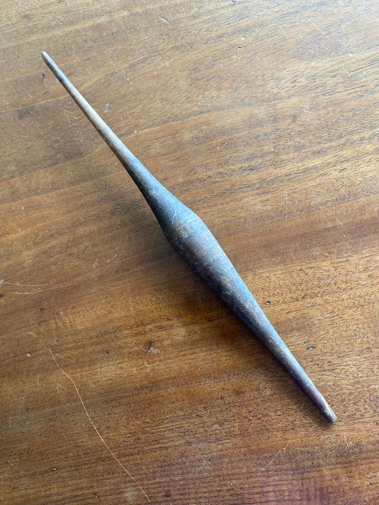 Antieke houten spoel (spinnenwiel) - 26 cm, Ophalen of Verzenden, Gebruikt, Onderdelen en Toebehoren