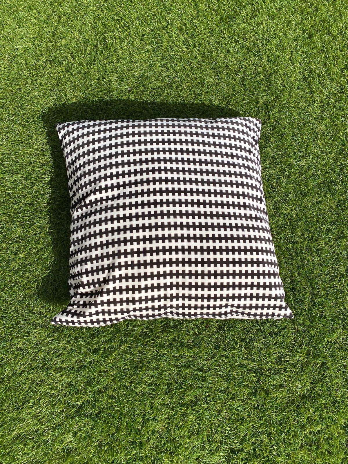 IKEA Stockholm kussen, zwart/wit grafisch patroon,50 x 50 cm, Zwart, IKEA, Vierkant, Inclusief binnenkussen