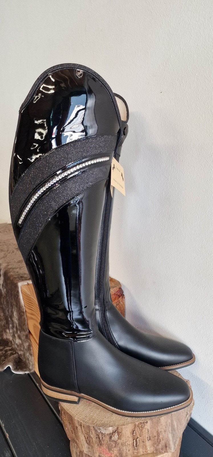 Cambridge zwart lak schacht, swarovski maat 42 Lipica, Dressuur, Nieuw, Ophalen of Verzenden, Dames