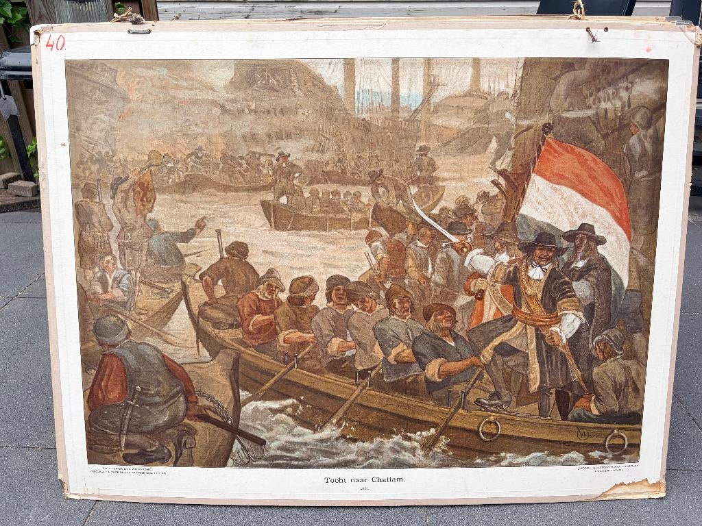 7 oude schoolplaten, Ophalen, Geschiedenis