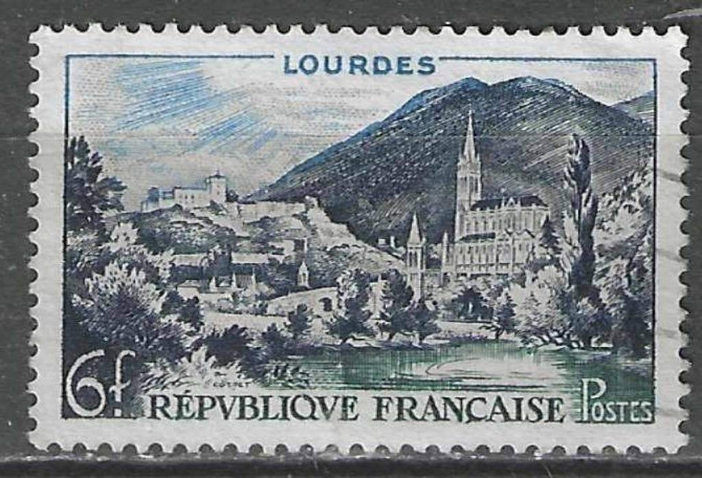 Frankrijk 1954 - Yvert 976 - Toerisme - Lourdes  (ST), Verzenden, Gestempeld