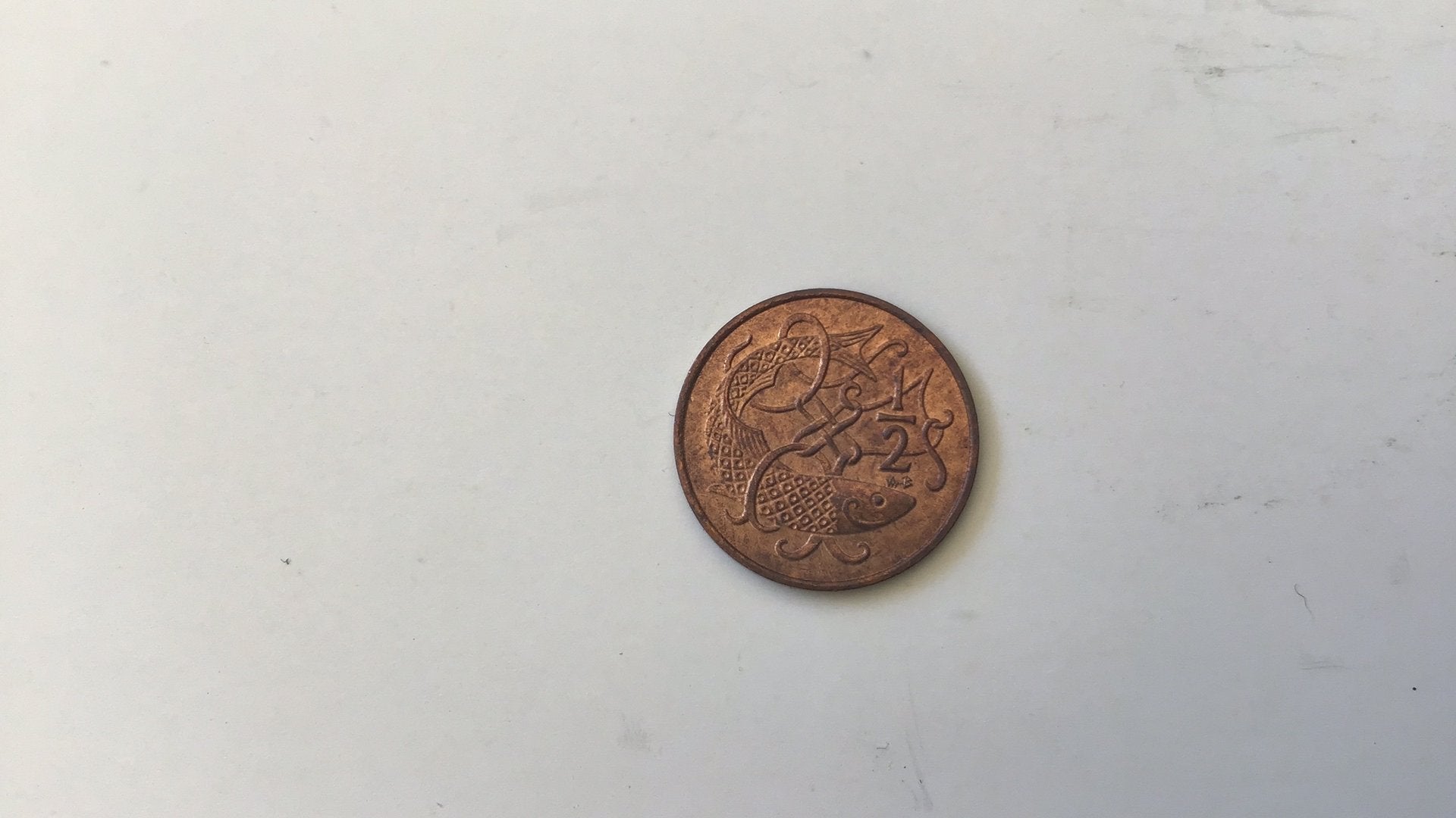 Isle of Man 1/2 penny 1980., Ophalen of Verzenden, Overige landen