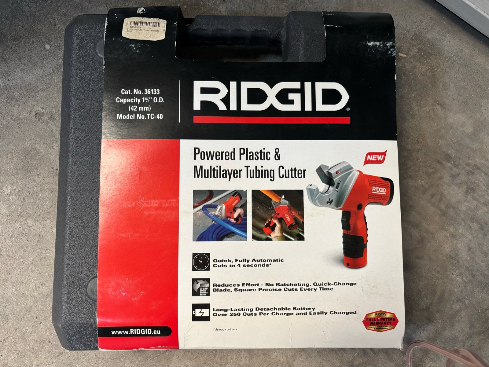 RIDGID TC-40 Elektrische Pijpsnijder voor Kunststof, Ophalen of Verzenden, Nieuw