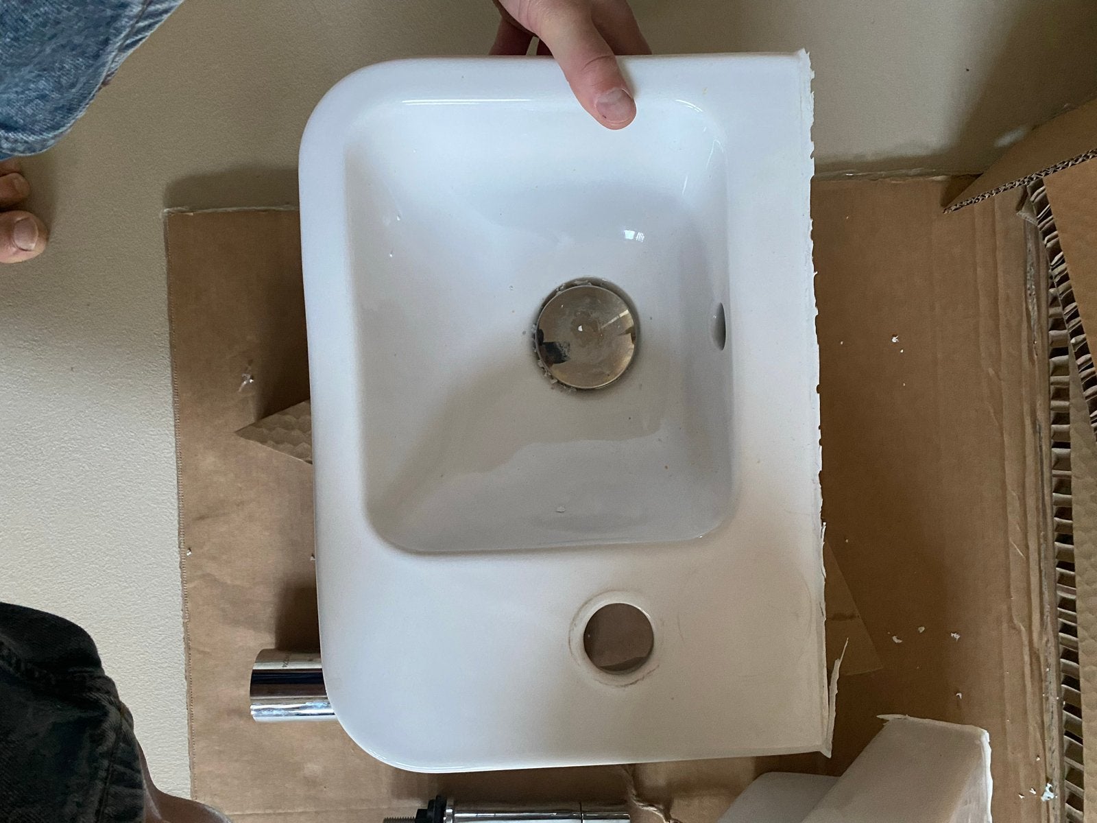 Villeroy & Boch Architectura fonteintje met Grohe kraan, Ophalen, Zo goed als nieuw, Wastafel