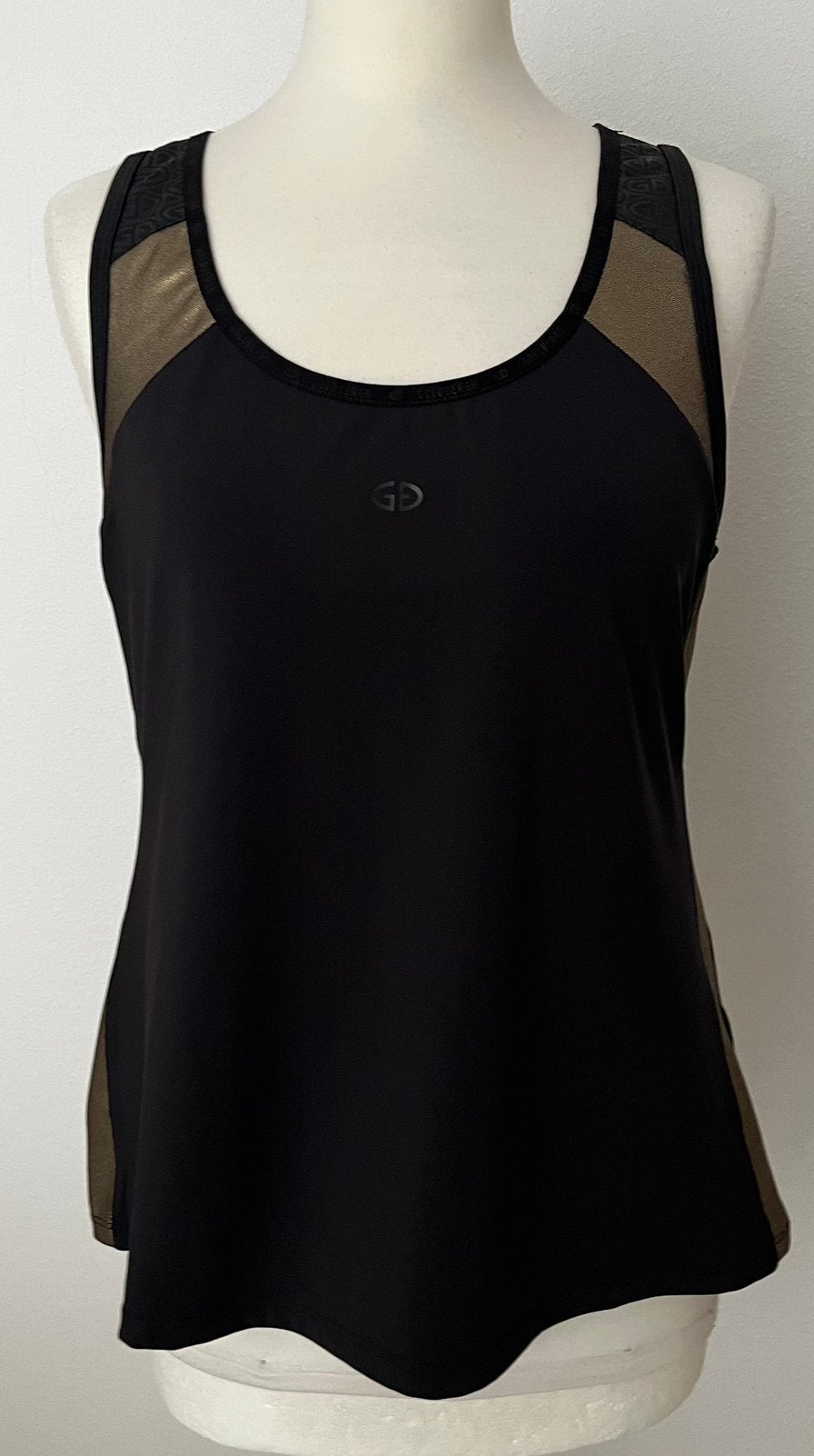 Goldbergh luxe zwarte top met gouden details maat L, Zwart, Maat 42/44 (L), Ophalen of Verzenden, Fitness of Aerobics